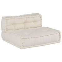 vidaXL Modulär soffa 4 pcs Kräm 70 x 70 x 56 cm tyg