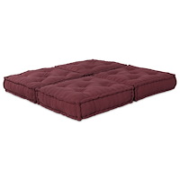 vidaXL Modulär soffa 2 pcs Bordeaux 70 x 70 x 36 cm tyg
