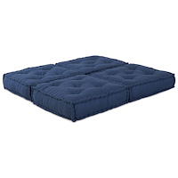 vidaXL Modulerande Puffar 2 st Indigo Tyg
