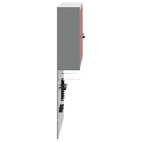 vidaXL 3-delars verktygsskåp och pegboardset väggmonterat röd metall