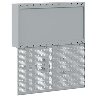vidaXL 3-delars verktygsskåp och pegboardset väggmonterat röd metall