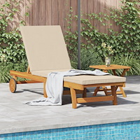 vidaXL Solstol Reclining 2 pcs Brun 40 x 40 x 40cm Massivt akaciaträ
