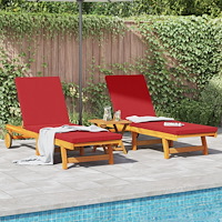 vidaXL Solstol Reclining 3 pcs Brun 40 x 40 x 40cm Massivt akaciaträ