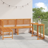 vidaXL 3 Delars Trädgårdsbistro Set i Massivt Akaciaträ