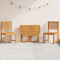 vidaXL 3-delars trädgårdsbistro-set i massivt akaciaträ