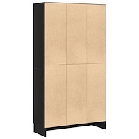 vidaXL Bokskåp Svart Ek 82,5x30,5x150 cm Byggt av trä