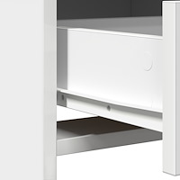 vidaXL 2-delars sminkbord med LED i vitt konstruerat trä