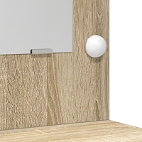 vidaXL Sminkbord set 2 delar med LED-lampor sonoma-ek konstruerat trä