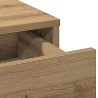 vidaXL Sminkbord set 3 delar med LED-lampor artisan ek konstruerat trä