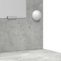 vidaXL 2-delsk sminkbordset med LED i betonggrått konstruerat trä
