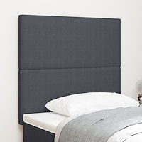 vidaXL Sänggavel enkel design mörkrå 80 cm manchestertyg