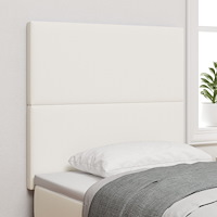 vidaXL Sänggavel enkel design gräddvit 90 cm manchestertyg
