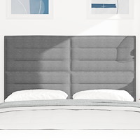 vidaXL Sänggavel enkel design ljusgrå 160 cm manchestertyg