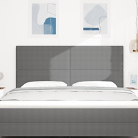 vidaXL Sänggavel enkel design ljusgrå 180 cm manchestertyg