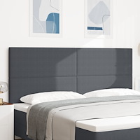 vidaXL Sänggavel enkel design mörkgrå 200 cm manchestertyg