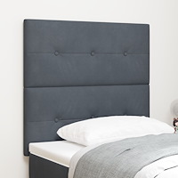 vidaXL Sänggavel med knappar mörkgrå 90 cm sammet