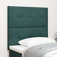 vidaXL Sänggavel med knappar mörkgrön 90 cm sammet