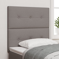 vidaXL Sänggavel med knappar taupe 100 cm tyg