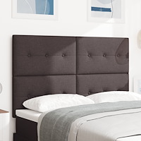 vidaXL Sänggavel med knappar mörkbrun 160 cm tyg
