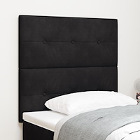 vidaXL LED Sänggavel Svart 80 cm Sammet