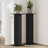 vidaXL Växtstånd 2 st Svart Ek 30x30x95 cm Konstruerat trä