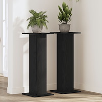 vidaXL Växtställ 2 st Svart Ek 30x30x80 cm Konstruerat trä