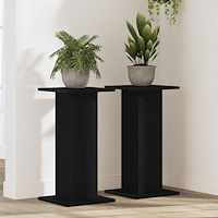 vidaXL Högtalarstativ 2 st Svart Ek 30x30x60 cm Konstruerat Trä