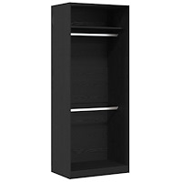vidaXL Skåp Svart Ek 80x50x200 cm Tillverkat av trä