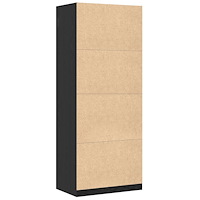 vidaXL Skåp Svart Ek 80x50x200 cm Tillverkat av trä