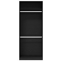 vidaXL Skåp Svart Ek 80x50x200 cm Tillverkat av trä