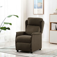 vidaXL Reclinerfåtölj brun 67,5x93,5x101,5 cm tyg