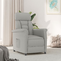 vidaXL Reclinerfåtölj ljusgrå