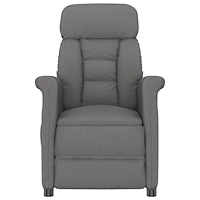 vidaXL Reclinersoffa Mörkgrå Mörkgrå 70.5 x 96.5 x 95 cm tyg