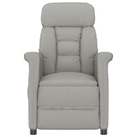 vidaXL Massagefåtölj ljusgrå mikrofiber