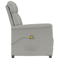 vidaXL Massagefåtölj ljusgrå mikrofiber