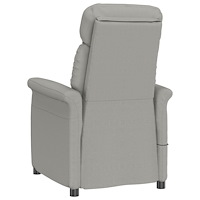 vidaXL Massagefåtölj ljusgrå mikrofiber