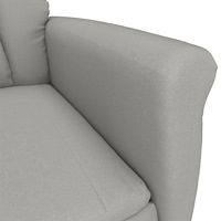 vidaXL Massagefåtölj ljusgrå mikrofiber