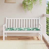 vidaXL Trädgårdsbänk Dyna - Bladmönster, 150x50x4 cm, Gjord av Oxford-tyg