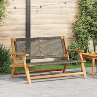 vidaXL Trädgårdsmöbler Grå 122 x 78 x 73cm Massivt akaciaträ