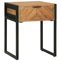 vidaXL Sängbord 40x35x50 cm massivt akaciaträ