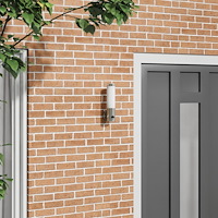 vidaXL Utomhus Vägglampa med Sensor Silver Rostfritt Stål IP44