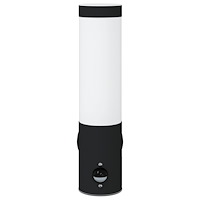 vidaXL Utomhusvägglampa med sensor Svart Rostfritt Stål IP44