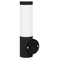 vidaXL Utomhusvägglampa med sensor Svart Rostfritt Stål IP44