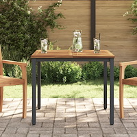 vidaXL Trädgårdsbord 90x90x75 cm Solid Akaciaträ och Metall