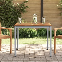 vidaXL Trädgårdsbord 90x90x75 cm Solid Akacieträ och Metall