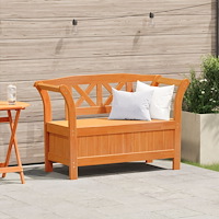 vidaXL Trädgårdsförvaringsbänk Akacia 119x76x44 cm Massiv trä