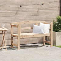 vidaXL Utomhusbänk 119x76x44 cm Massivt Tallträ