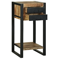 vidaXL Telefonställ 40x40x80 cm Solid Grovt Mangoträ