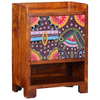 vidaXL Skoskåp 55x35x75 cm Solid Akacia