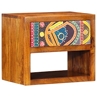 vidaXL Sängbord 40x35x35 cm Massivt Konstruktionsakacia